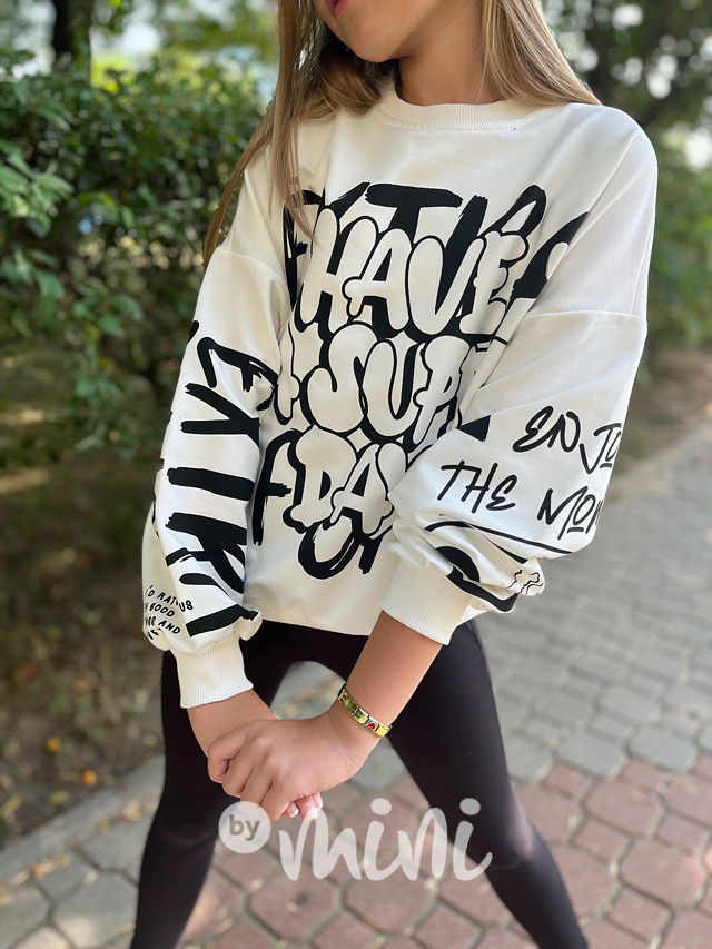 Mikina super day bílá