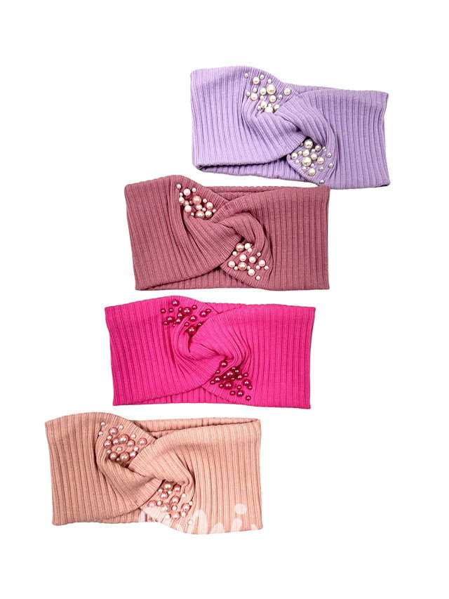 Stretch žebrovaná čelenka PEARLS