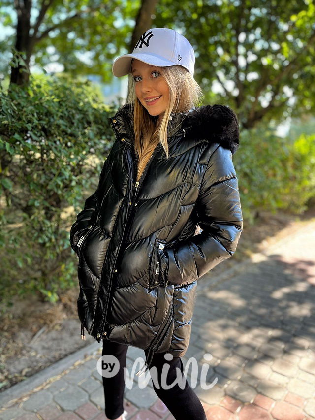 Zimní černý kabát Maja