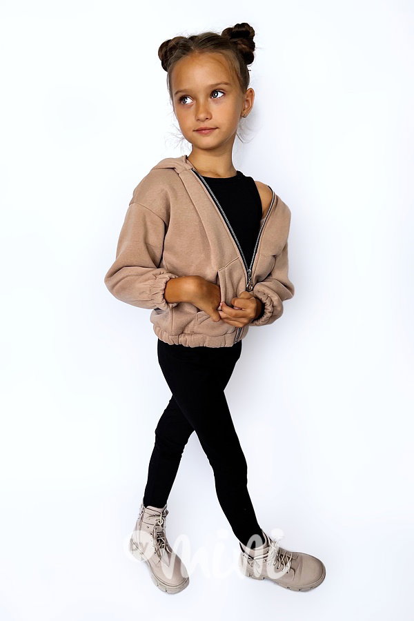 Super thermo mikina HORSE GIRLS beige