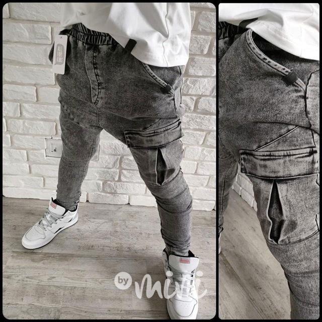 All for kids soft denim kalhoty ice black