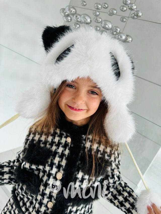 Panda chlupatá čepice