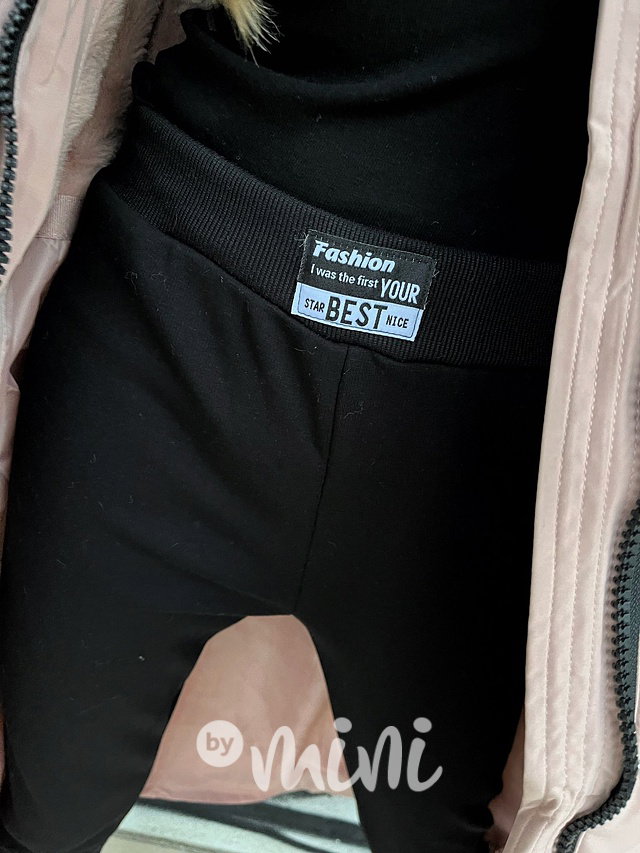 Zateplené legíny FASHION černé