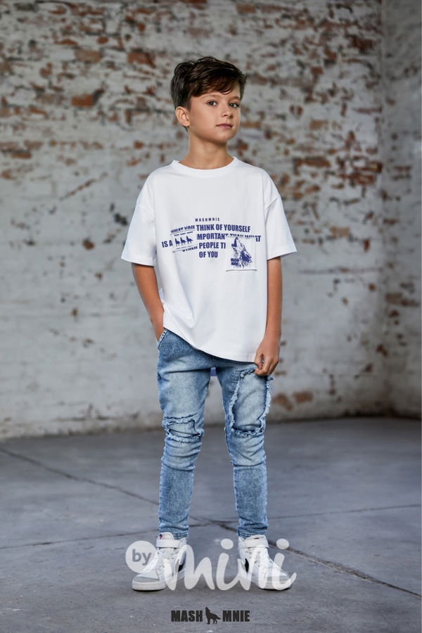 Mash Mnie soft denim jogger blue