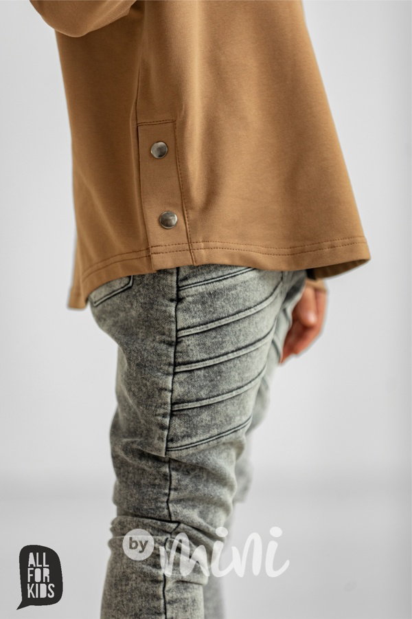 All for kids biker soft denim jeansy dark