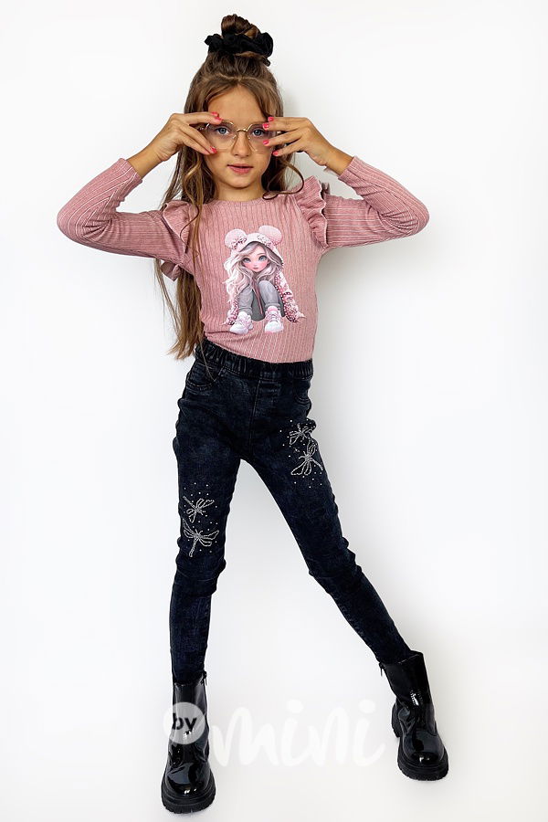 Teplá blůzka cute girl pink