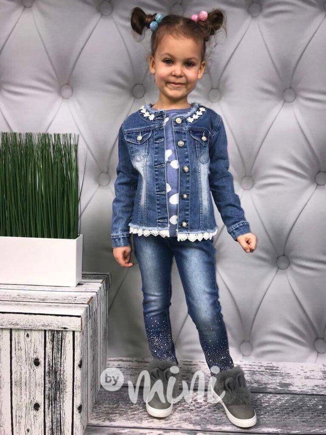 Jeans kalhoty s kamínky