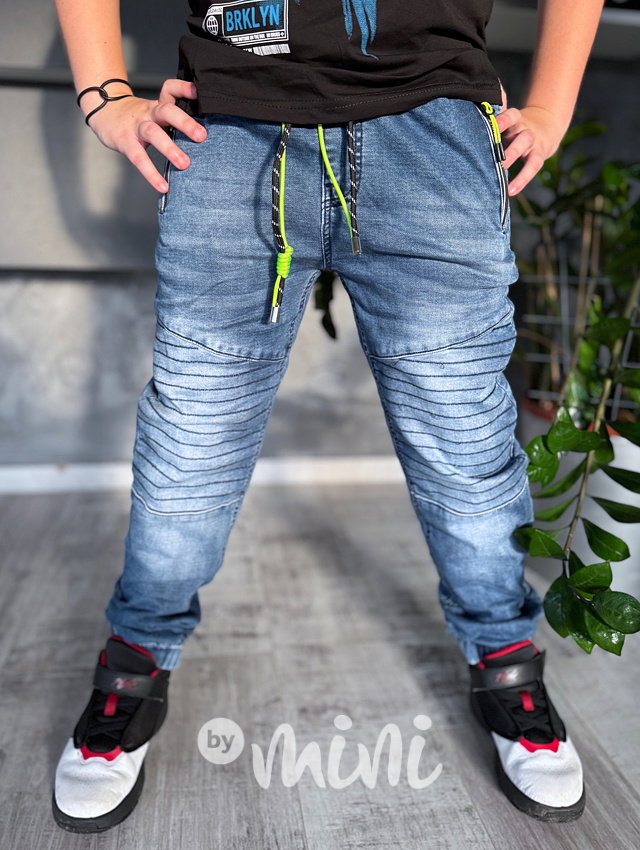 Blue jeans biker