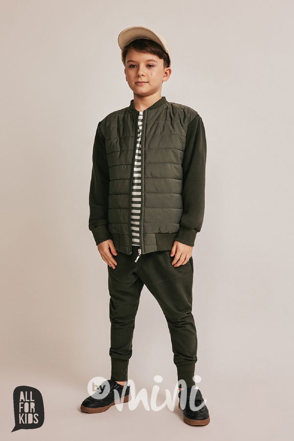 All for kids mikinová bunda khaki