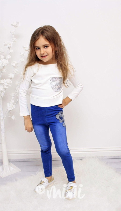 Jeans legíny s koníkem