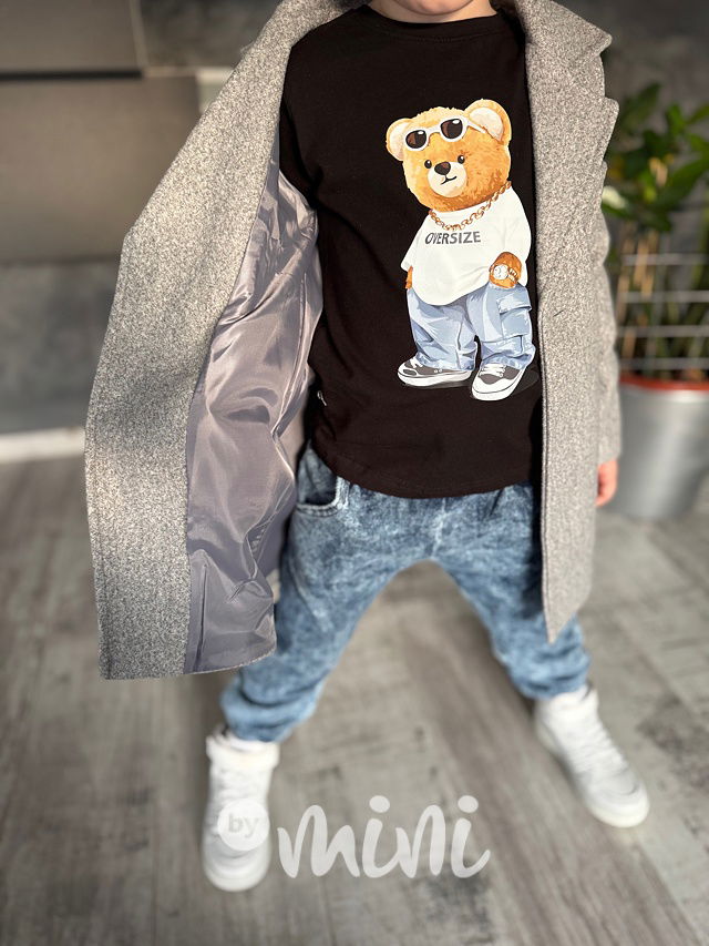 Chlapecký flaušový kabát grey
