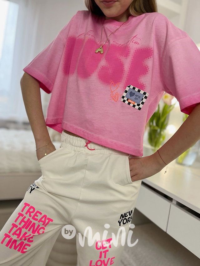Oversize triko MUSE pink ombre