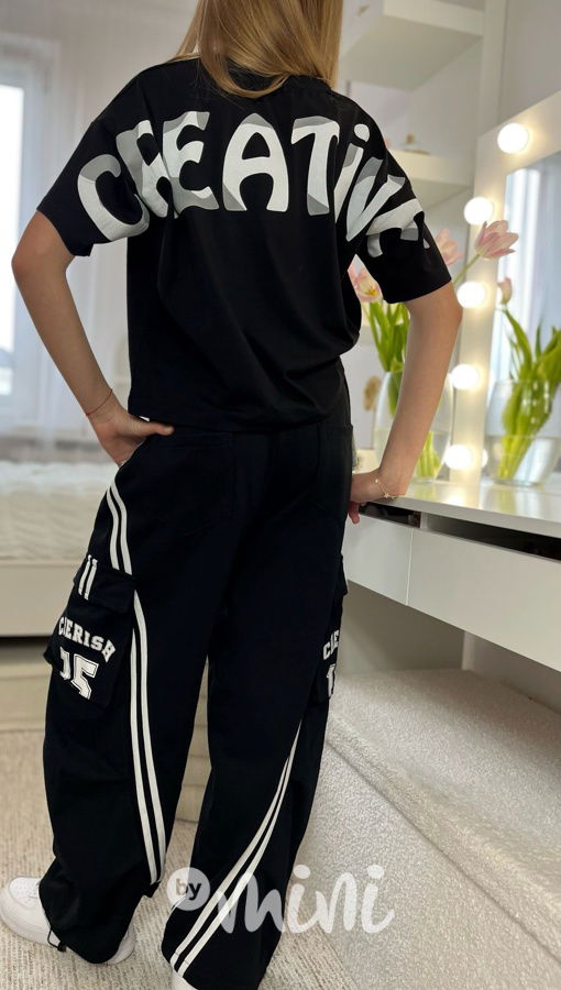 CREATIVE oversize triko černé