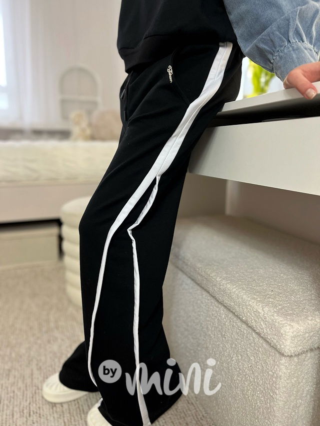 Volné lounge kalhoty černé