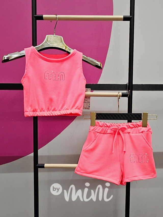 MIU neon sporty set růžový