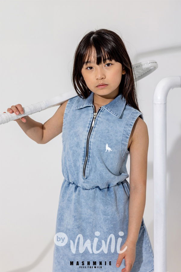 Mash Mnie denim šaty blue