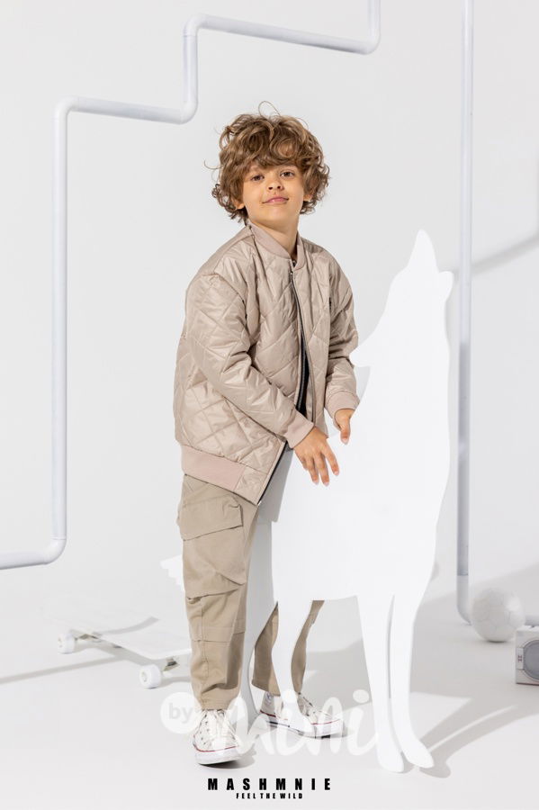 Mash Mnie prošívaná bomber bunda béžová