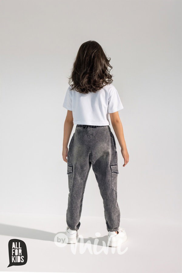 All for kids twist crop triko white