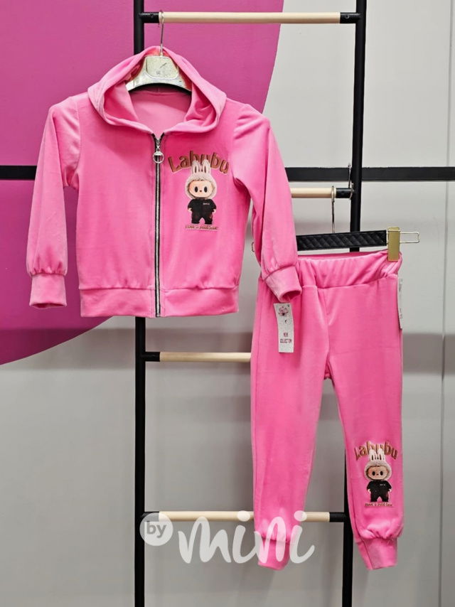 Labubu soft velur tepláková souprava pink