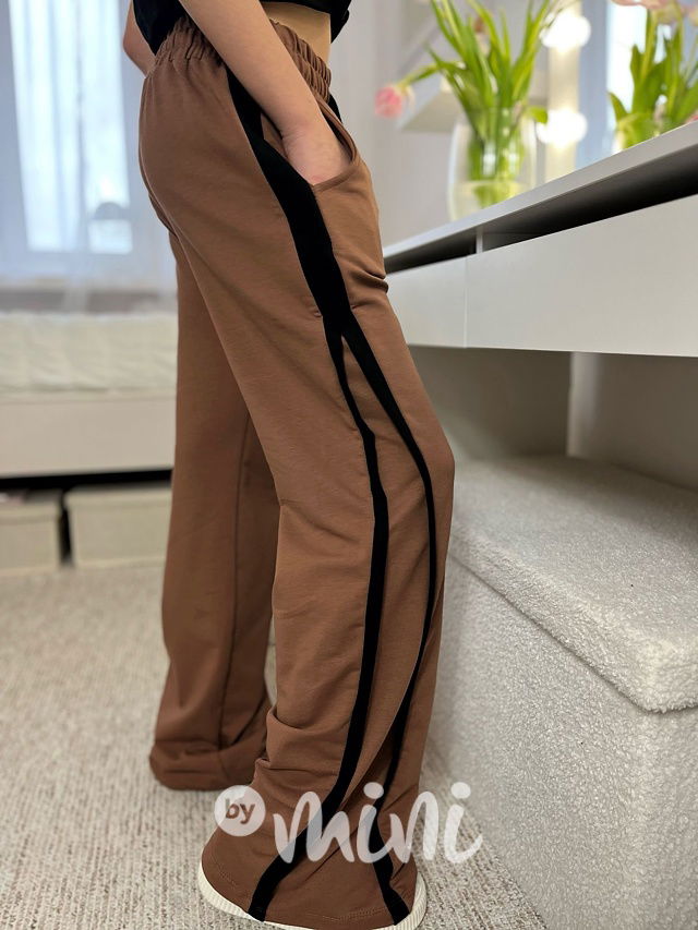 Volné lounge kalhoty taupe