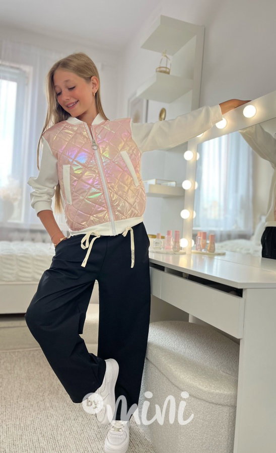 Mikinová bunda metallic