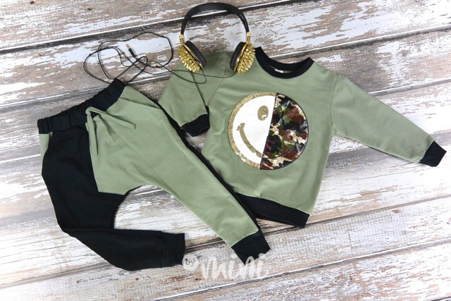 Green smiley set