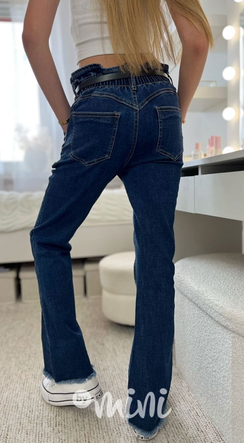 Denim zvonáče s páskem