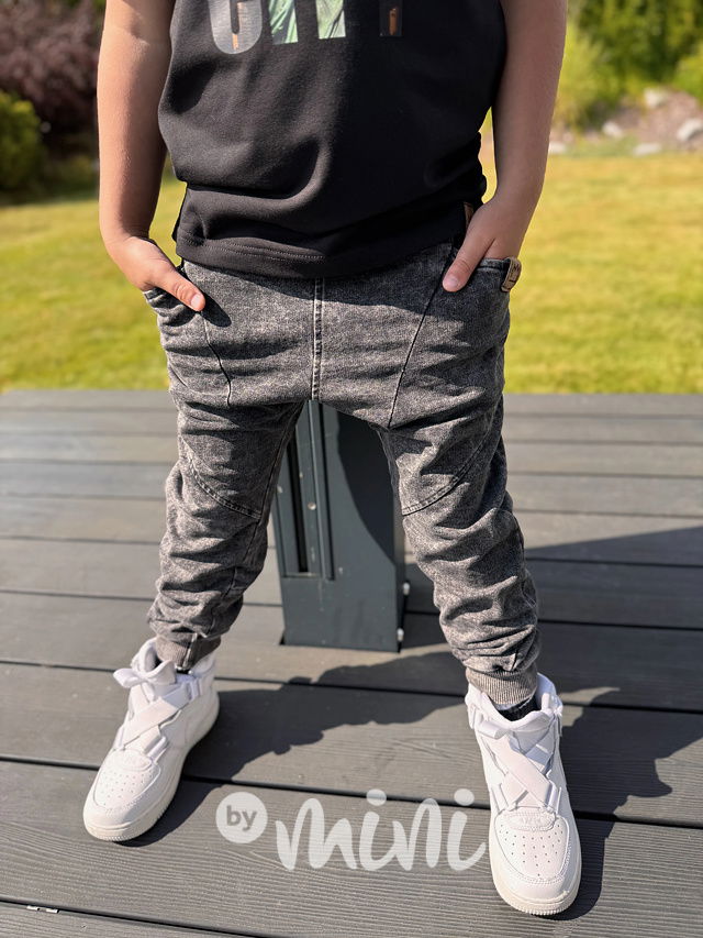 Soft denim jogger dark