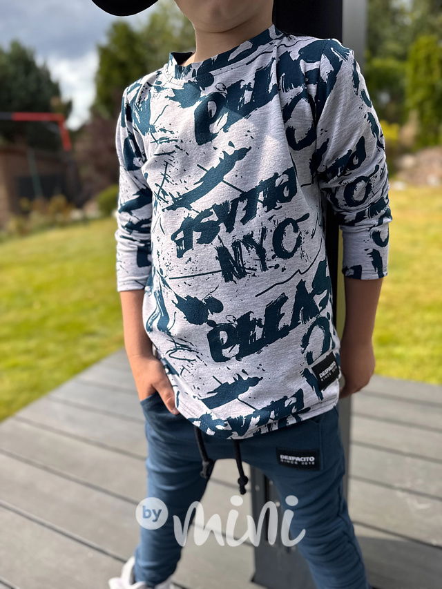 Letters petrol longsleeve blůzka *Despacito*