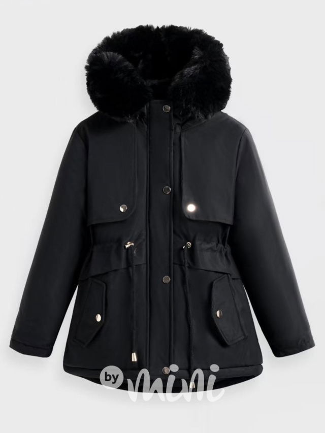 Zimní parka s kožíškem BLACK