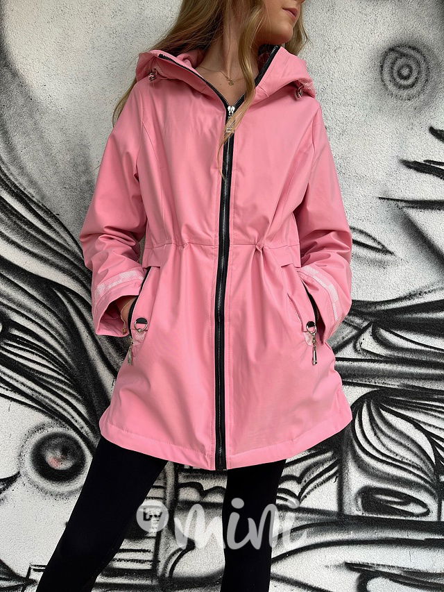 Jarní růžová parka