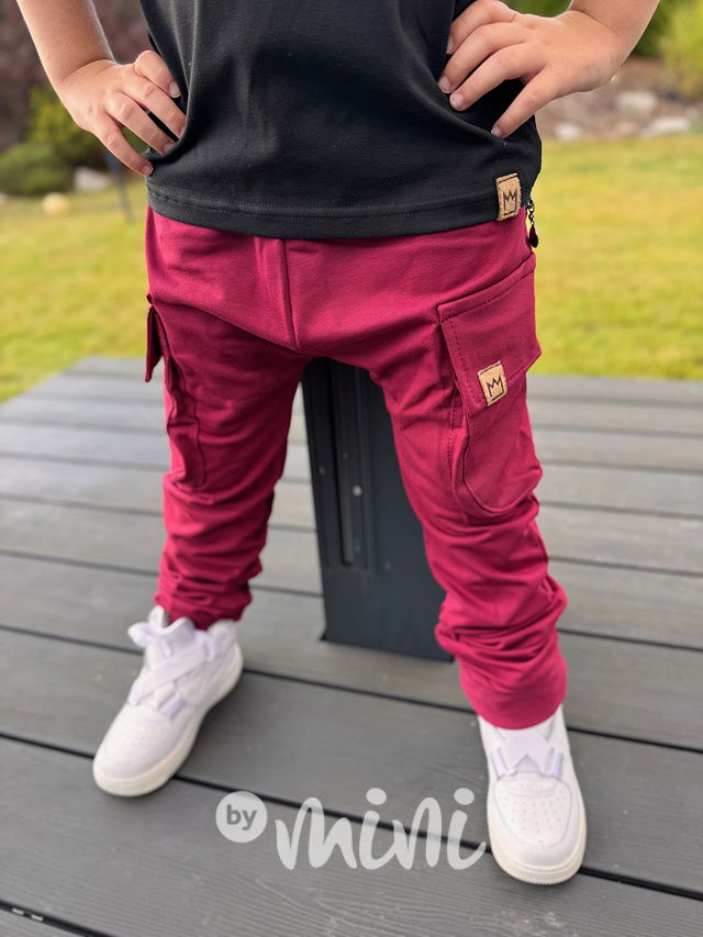 Bordo chlapecké baggy kapsáče zip