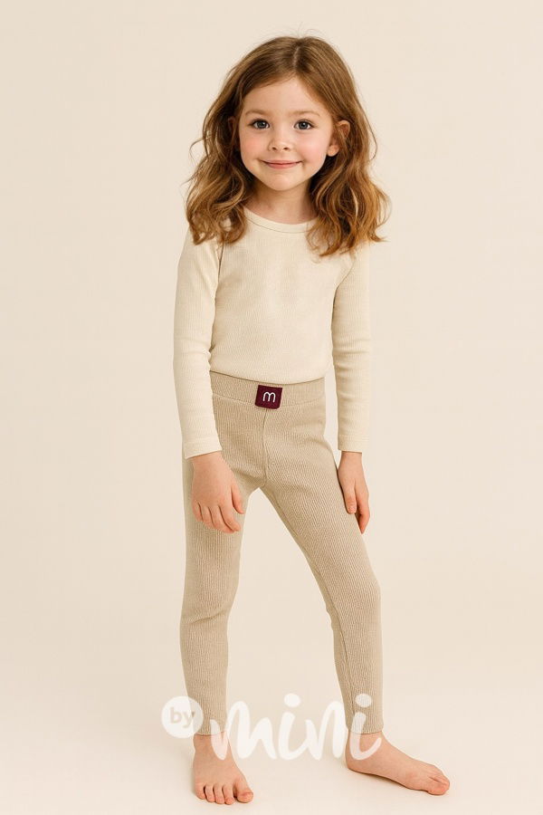 Teplé legíny MIA latte beige