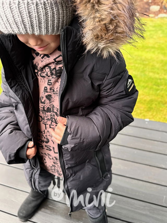 Zimní bunda s kožíškem černá