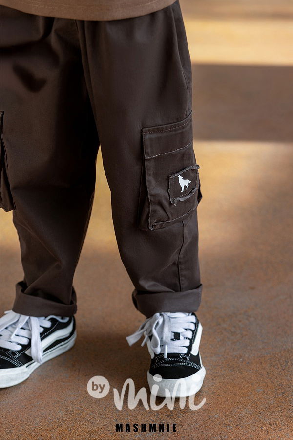 Mash Mnie barrel cargo volné kalhoty hnědé