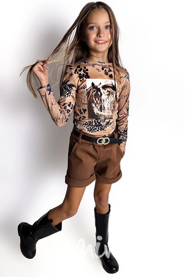 Wild west girl teplá blůzka