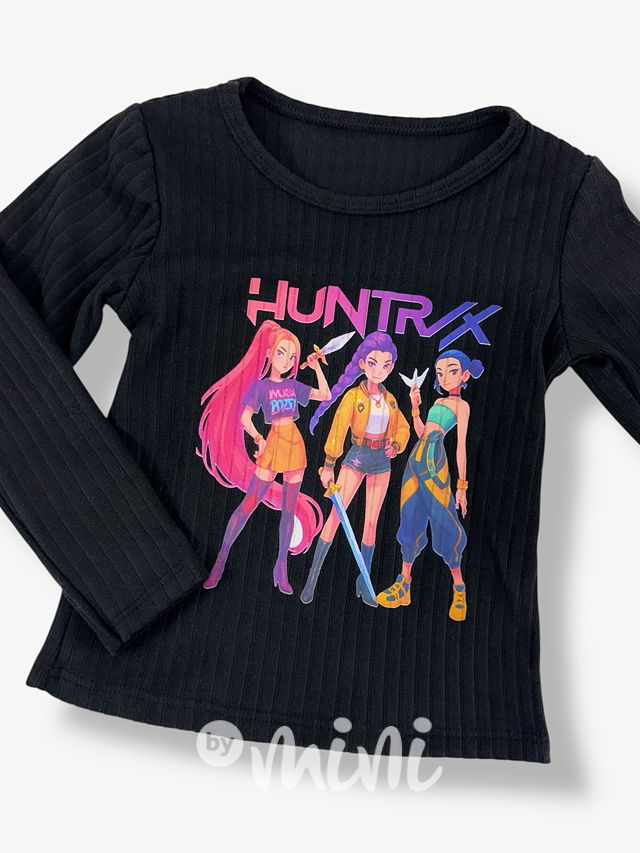 Huntrix teplá černá blůzka