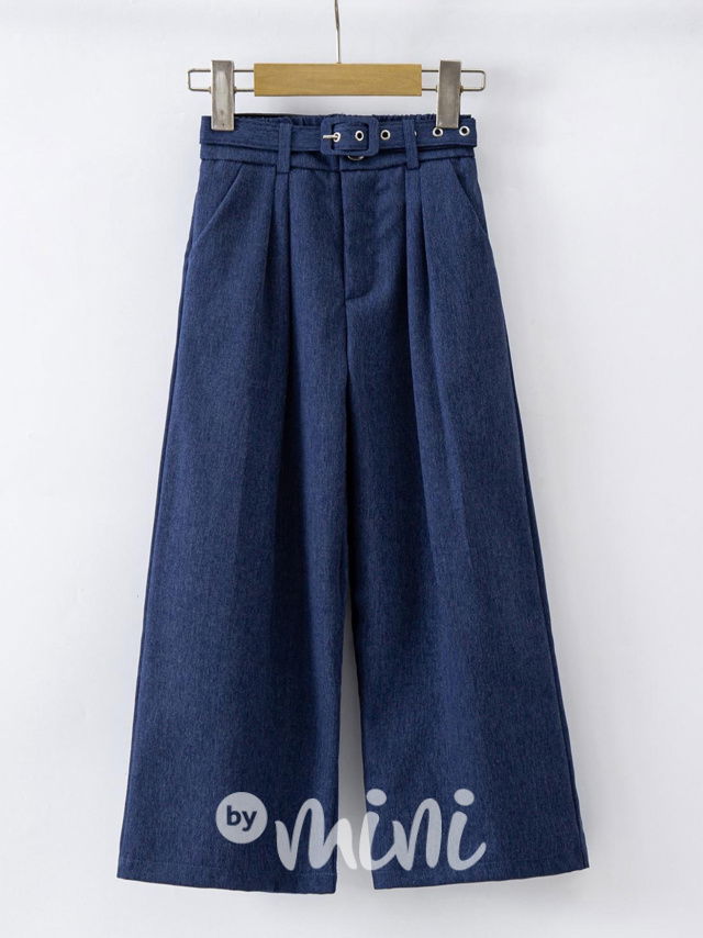 Volné denim style kalhoty s páskem