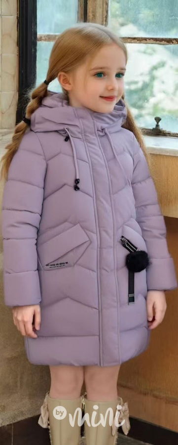 Zimní kabát Lily fialový