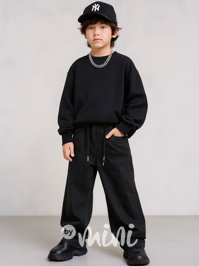 Streetwear široké dark džíny Paris