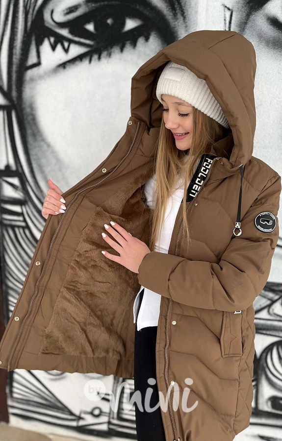 Zimní kabát Elis hnědý