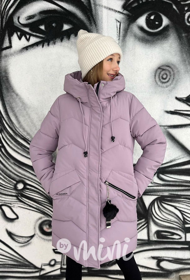 Zimní kabát Lily fialový