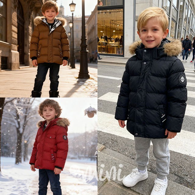 Zimní bunda s kožíškem béžová