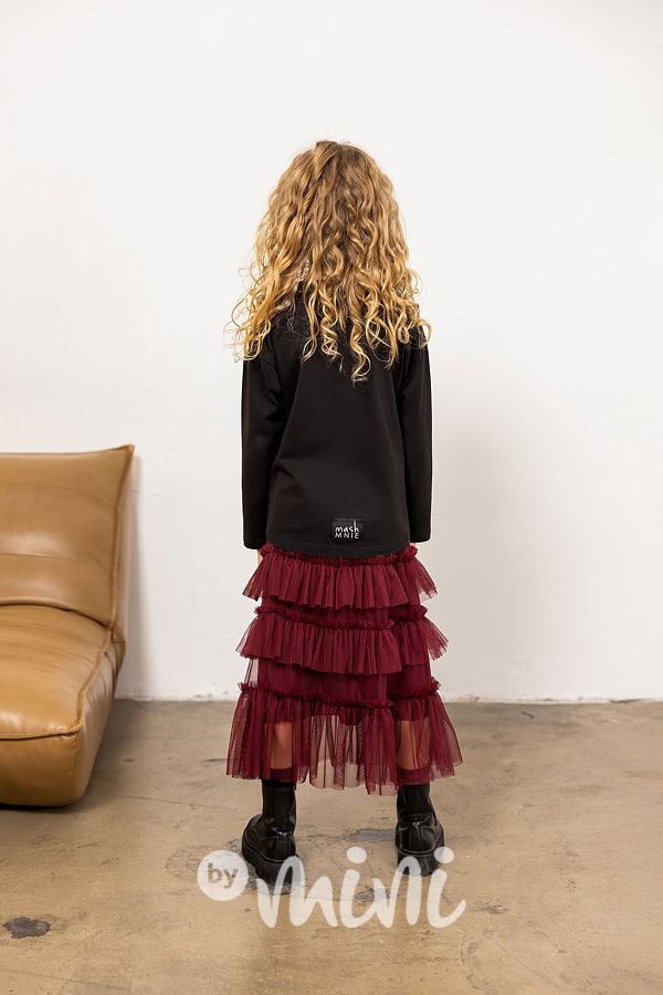 Mash Mnie midi tylová sukně bordo