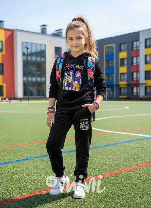 Huntrix soft velur souprava černá