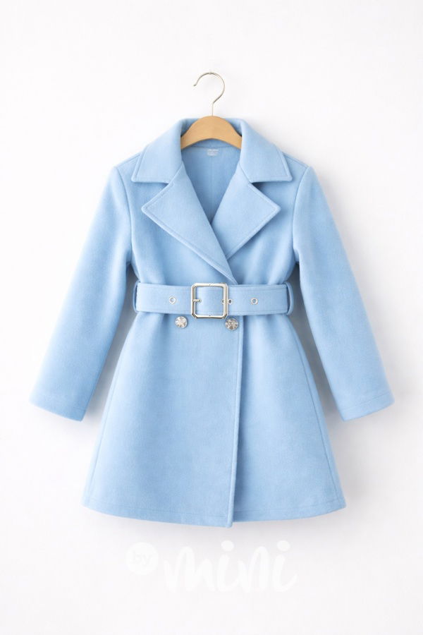 Flaušový kabátek CHIC nebeský