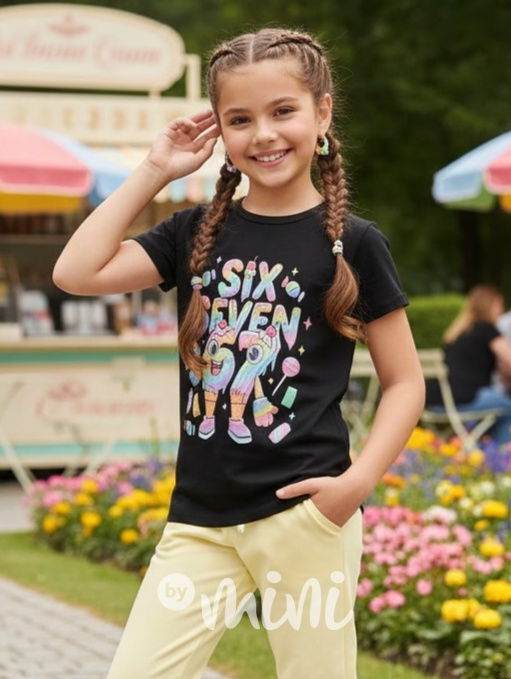 Six Seven triko candy černé