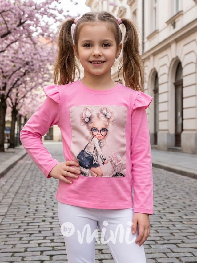 Sweetie blůzka s řasením pink