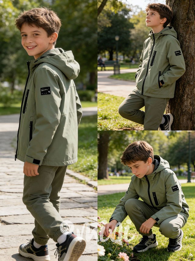 Jarní přechodová sporty bunda khaki