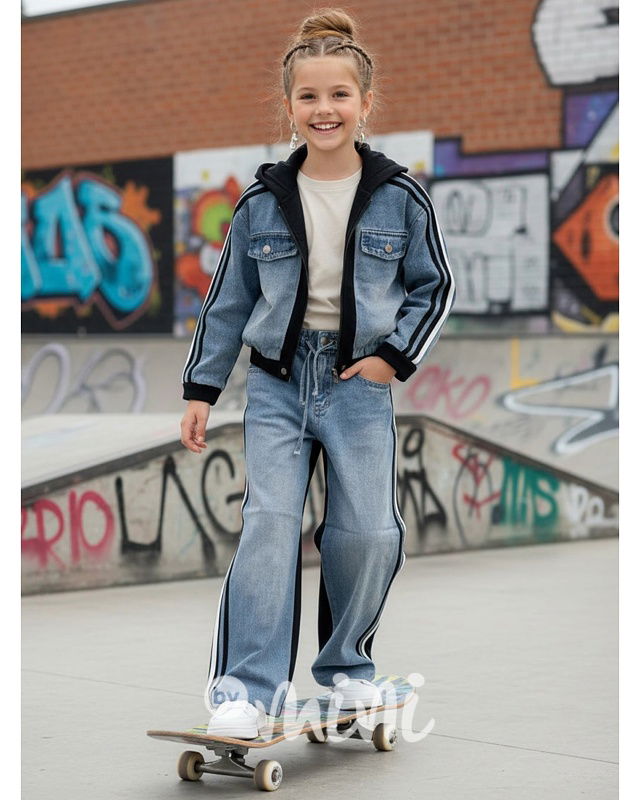 Denim set blue/black